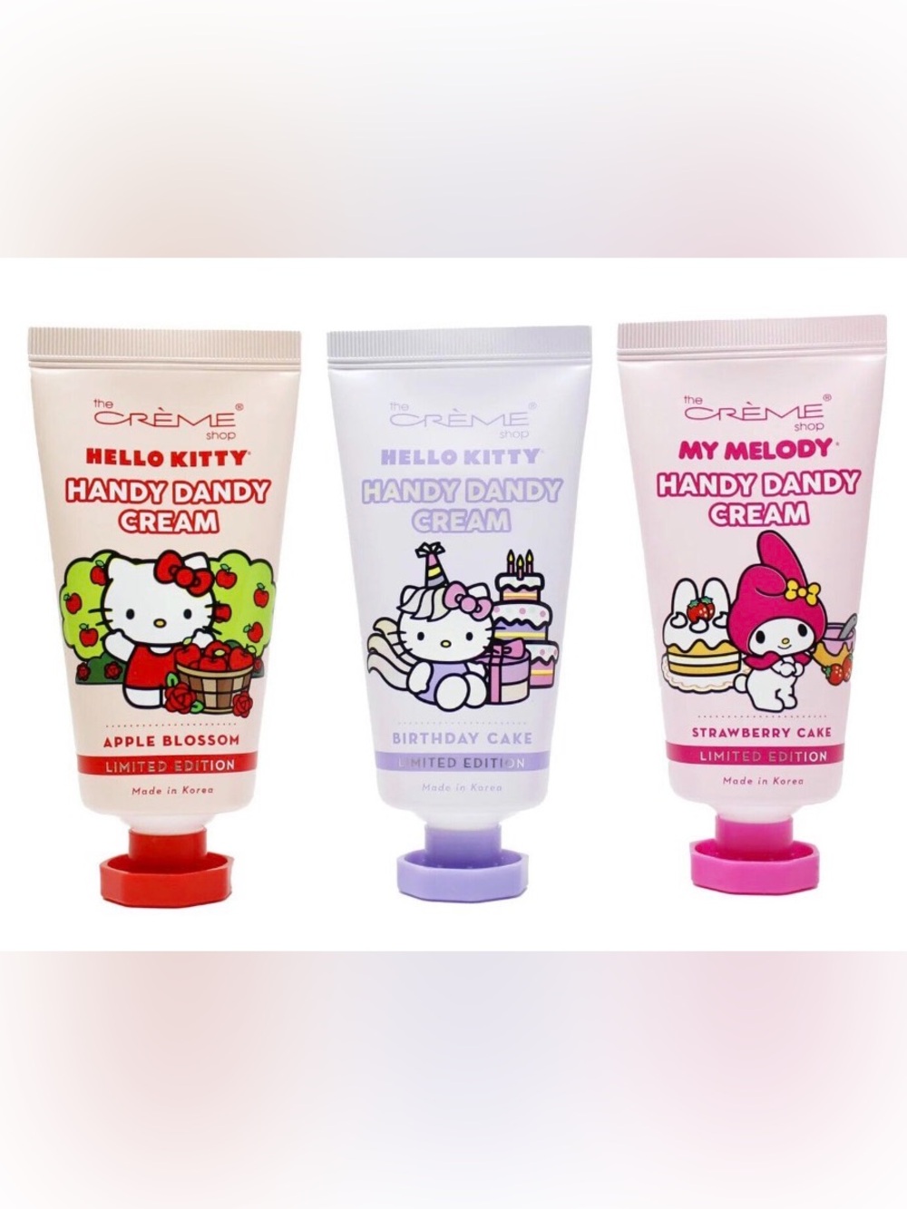The Crème Shop Hello Kitty Limited Edition Dry Skin Repair Hand Cream Trio